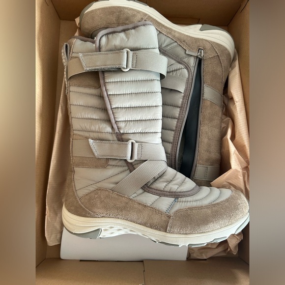 💋NWT MERRELL APPROACH SPORT TALL ZIP WATERPROOF FAUX FUR BOOTS Brindle 10 - Picture 10 of 10